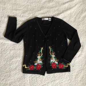 Christmas sweater with built-in shell